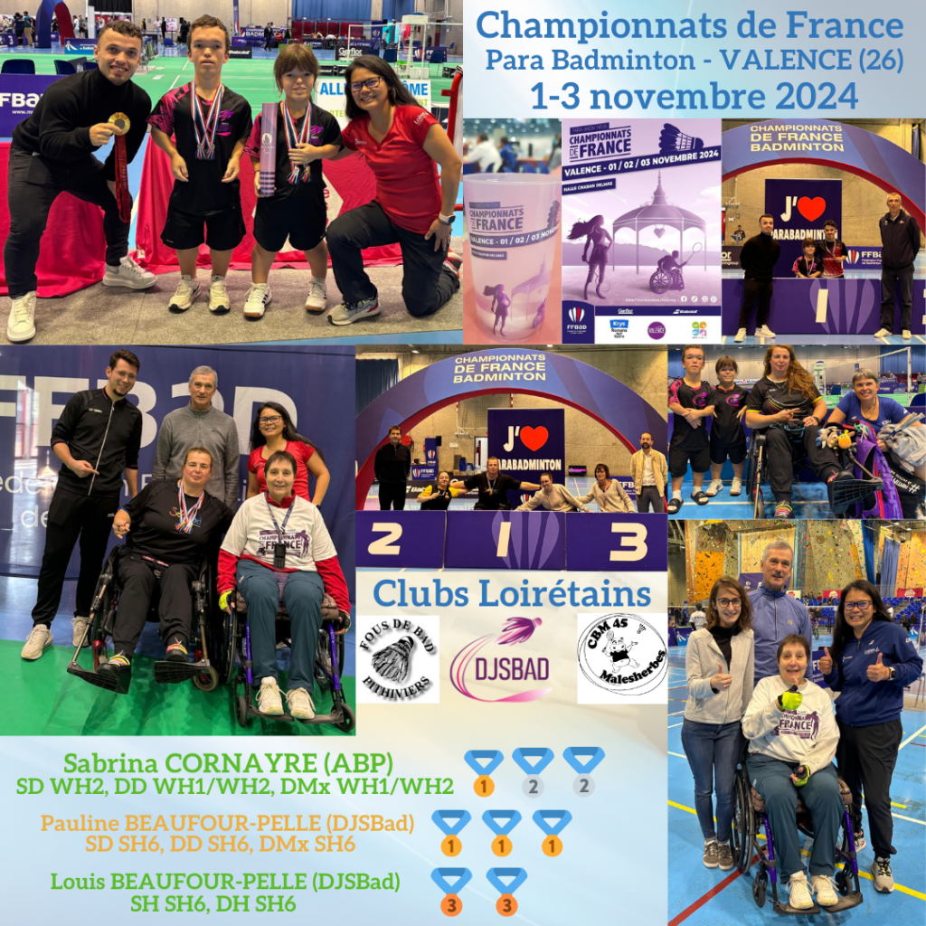 ALERTE MÉDAILLES : Les Loirétains étaient présents aux championnats de France de Para badminton