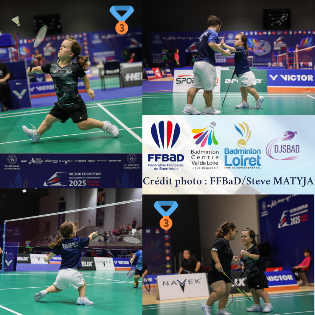 Médailles aux Championnats d’Europe de Para Badminton